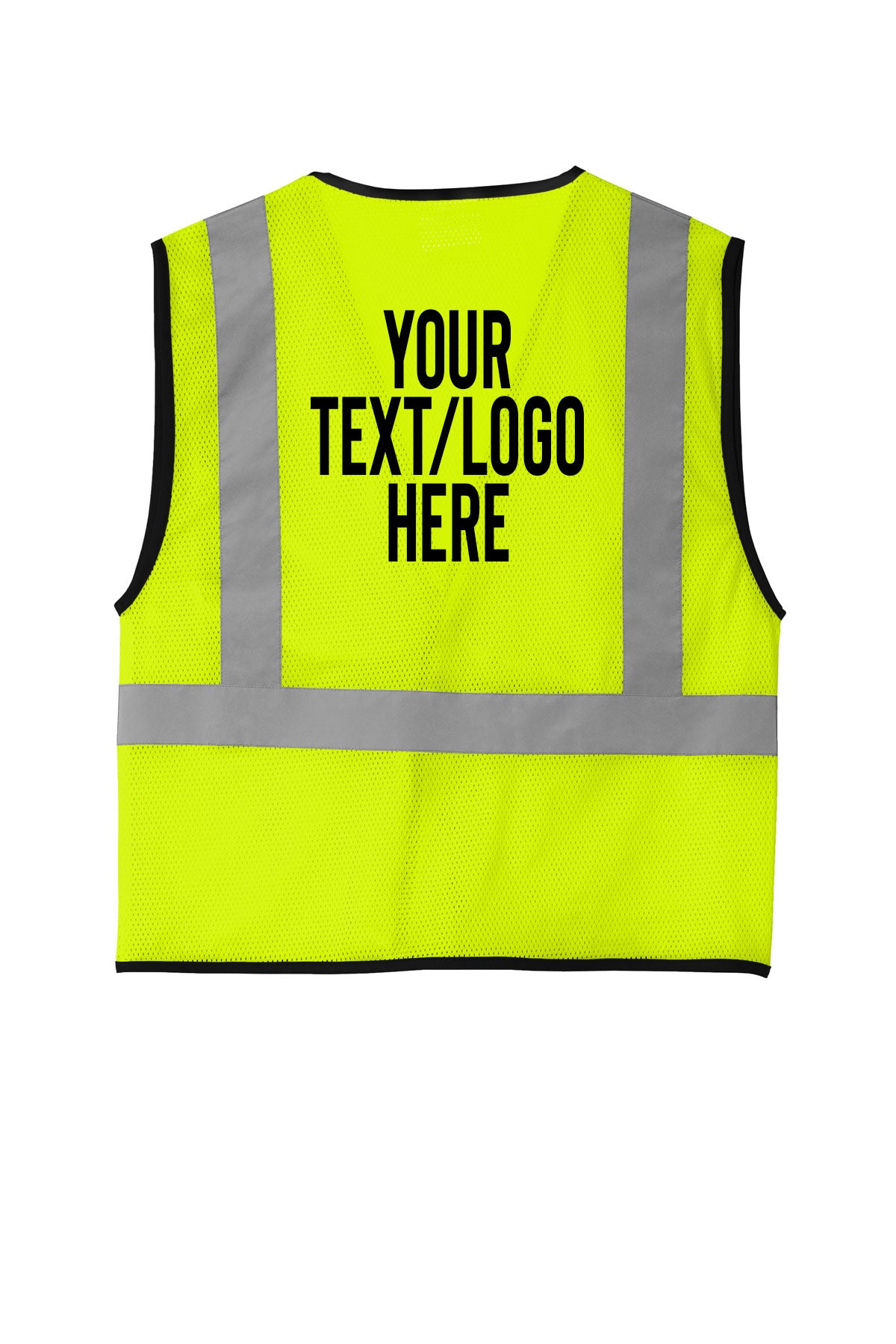 CSV100 CornerStone ANSI 107 Class 2 Economy Mesh One-Pocket Vest Custom w/ Solid or Reflective Print