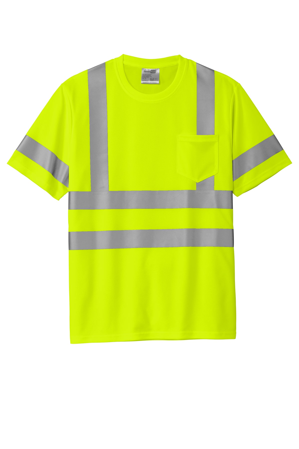 CS202 CornerStone® ANSI 107 Class 3 Mesh Tee Custom w/ Solid or Reflective Print