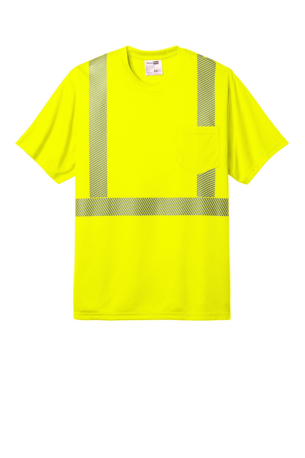 CS204 CornerStone® ANSI 107 Class 2 Segmented Tape Tee Custom w/ Solid or Reflective Print