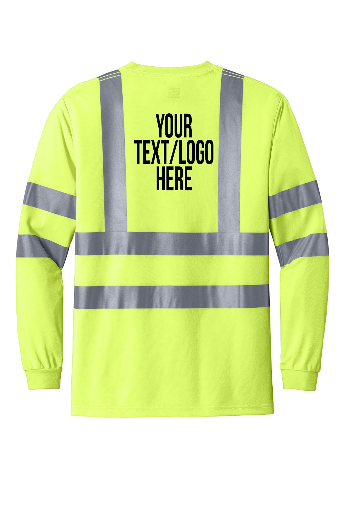 CS409 CornerStone® - ANSI 107 Class 3 Long Sleeve Snag-Resistant Reflective T-Shirt Custom w/ Solid or Reflective Print