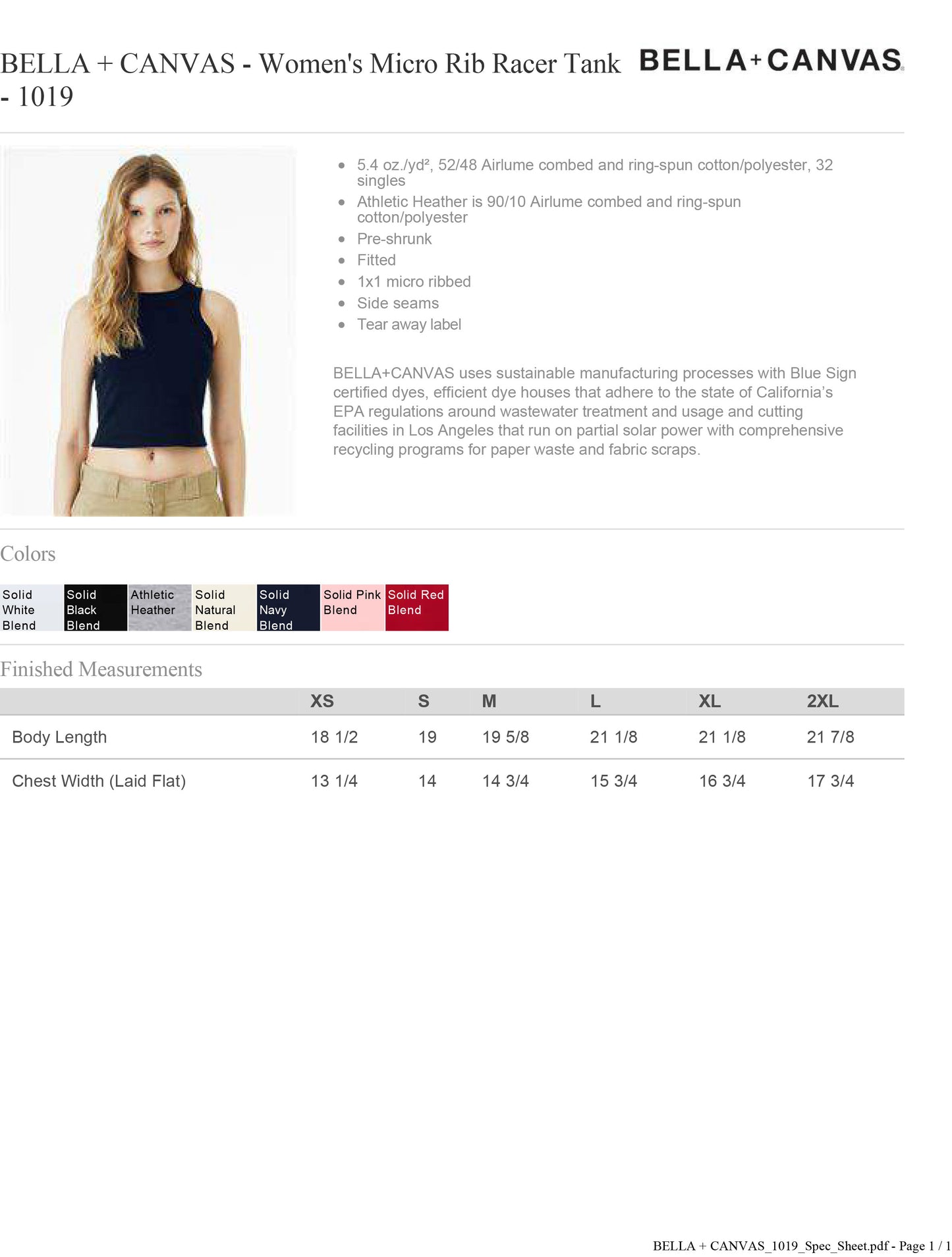 Stage Right Platinum Bella + Canvas Women's Micro Rib Racer Tank - 1019