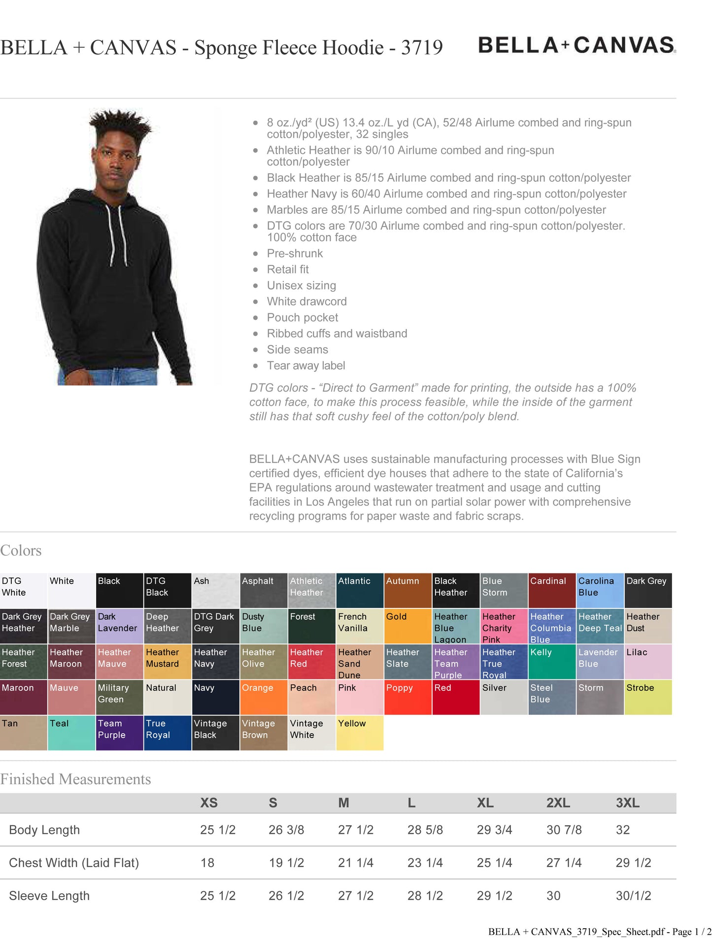 #PICKLRAbby Bella + Canvas Unisex Sponge Fleece Hoodie - 3719