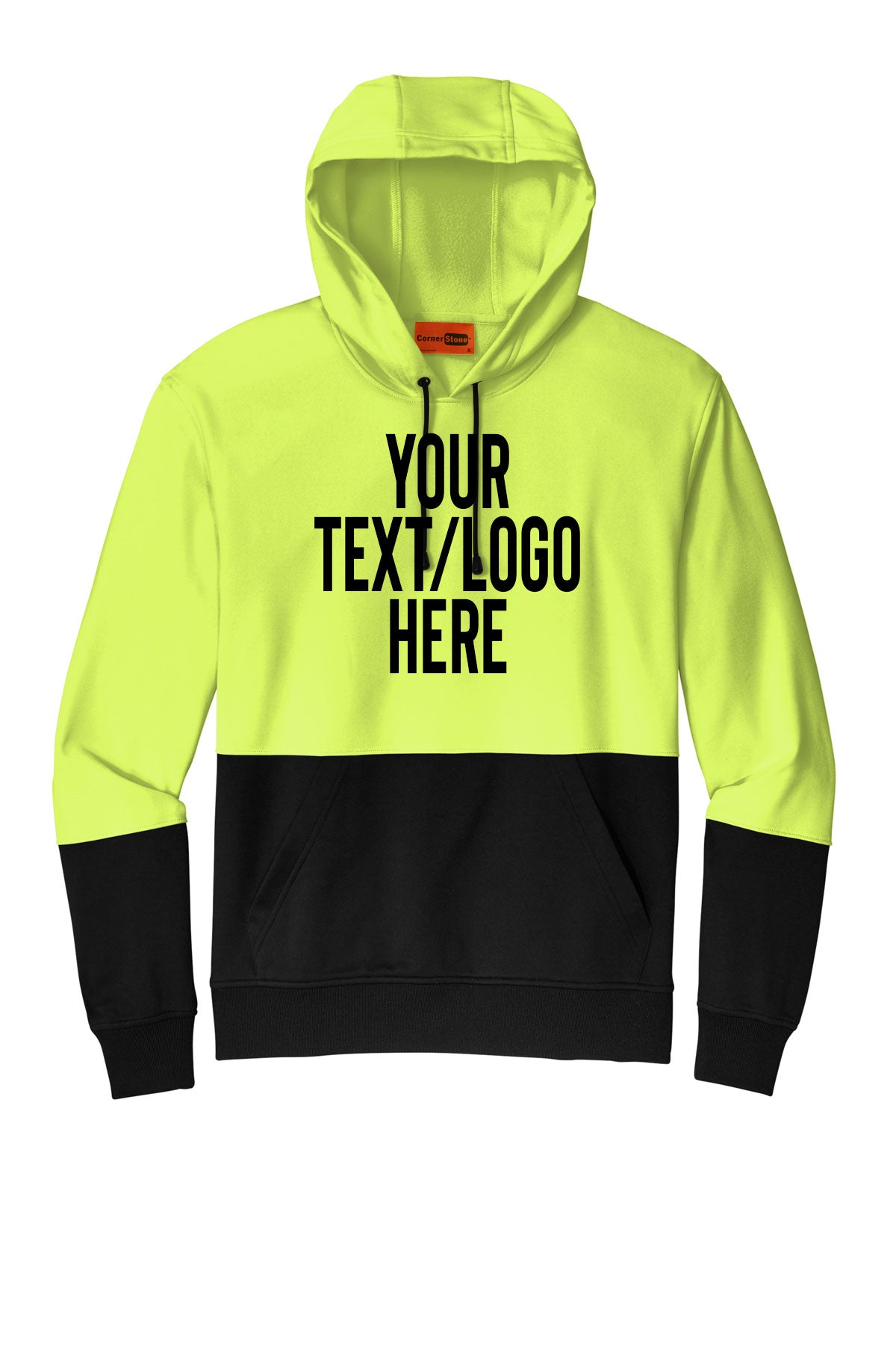 CSF01 CornerStone® Enhanced Visibility Fleece Pullover Hoodie Custom w/ Solid or Reflective Print