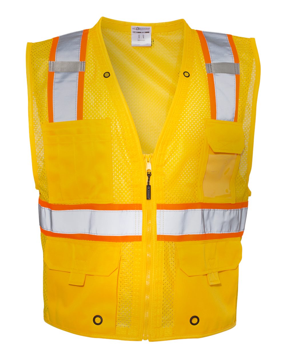 Kishigo - EV Series® Enhanced Visibility Multi-Pocket Mesh Vest - B100-111 Custom w/ Solid or Reflective Print