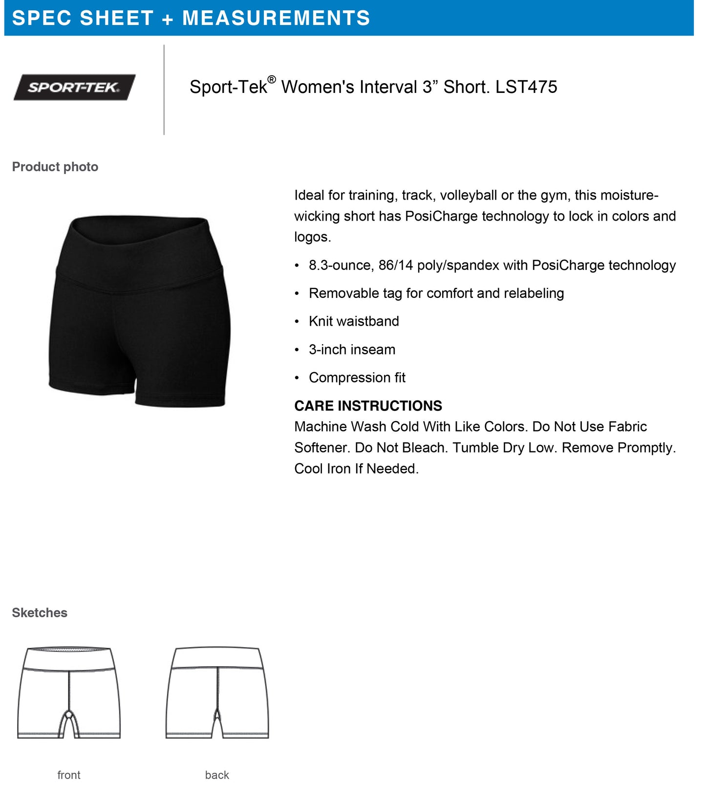 Stage Right Platinum Sport-Tek® Women's Interval 3” Short