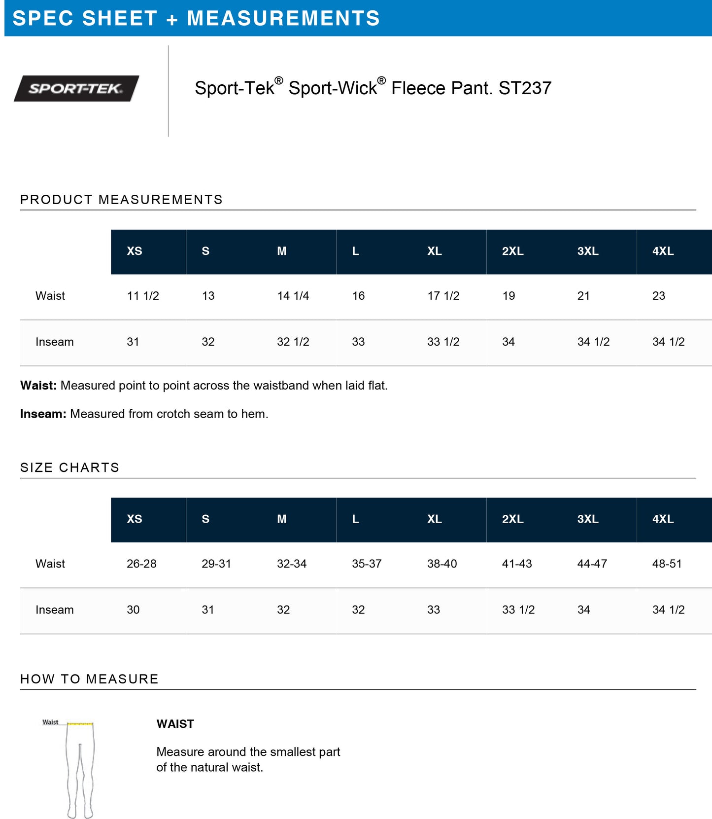 Stage Right ST237 Sport-Tek® Sport-Wick® Fleece Pant