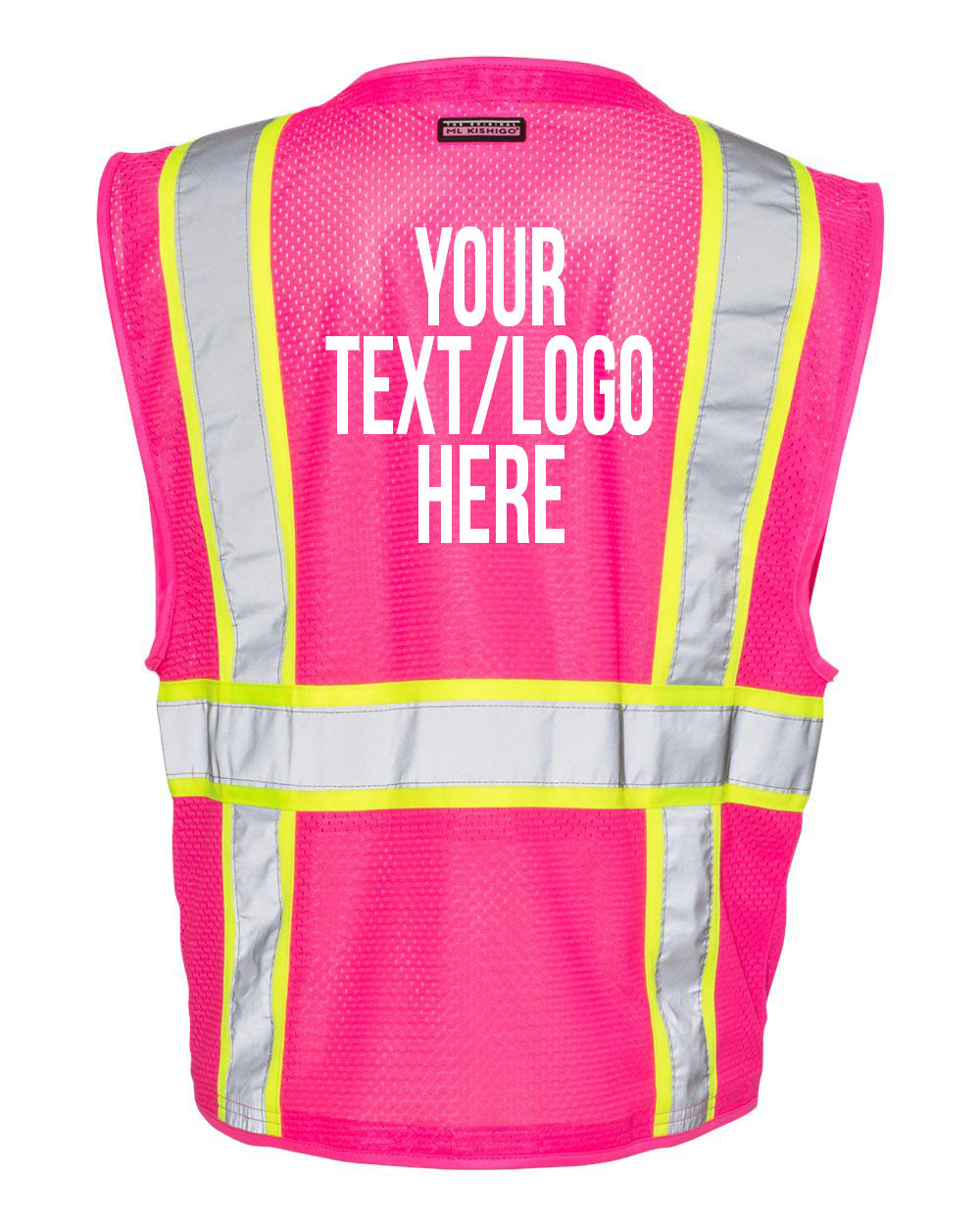 Kishigo - EV Series® Enhanced Visibility Multi-Pocket Mesh Vest - B100-111 Custom w/ Solid or Reflective Print