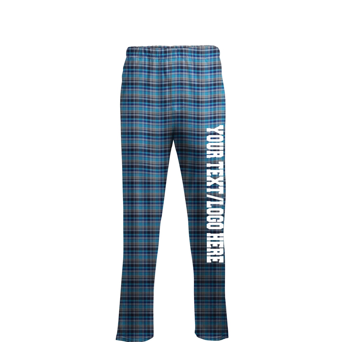 Boxercraft Unisex Flannel Pants Blue Harmony Flannel Pants with Custom Text