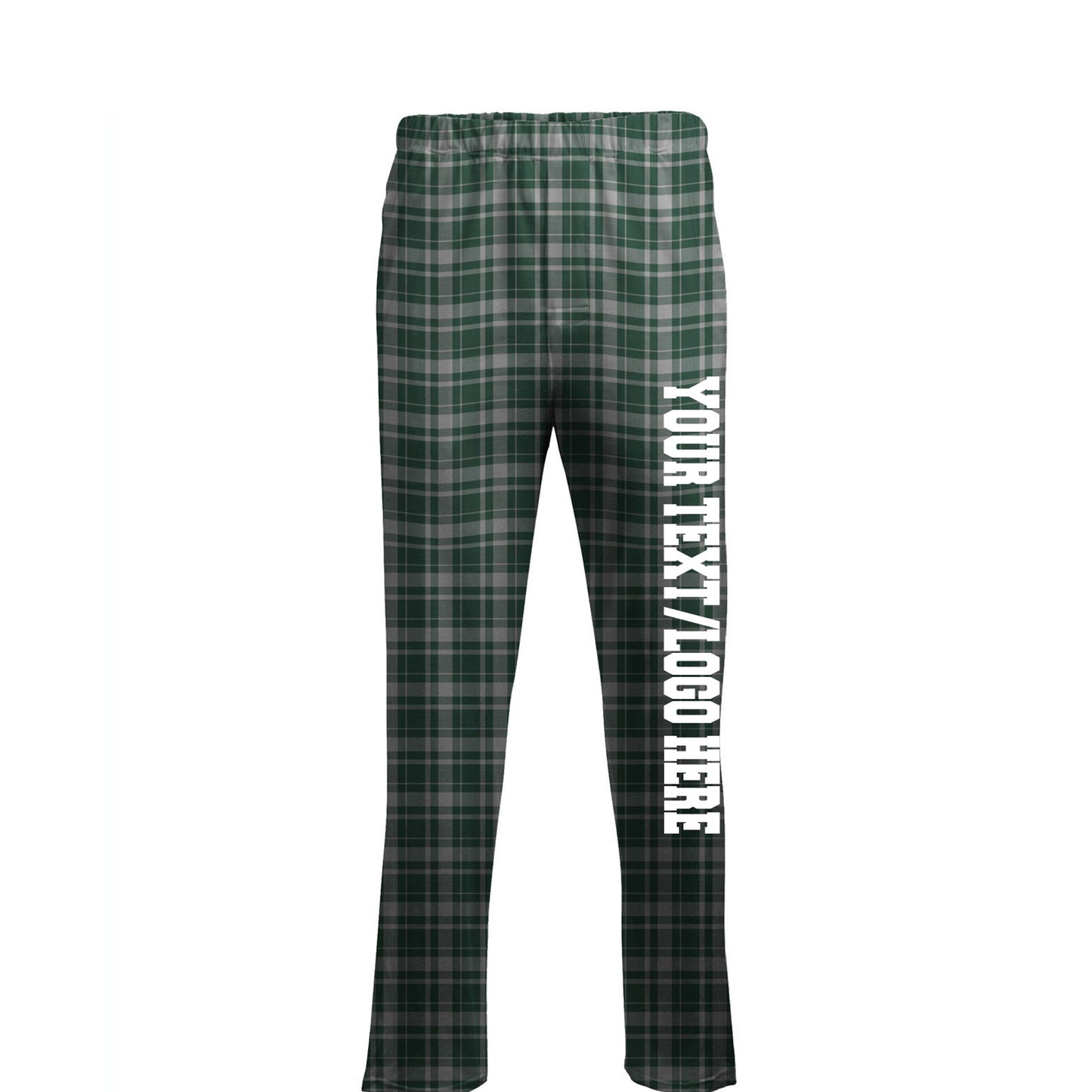 Boxercraft Unisex Flannel Pants Green Jordan Flannel Pants with Custom Text