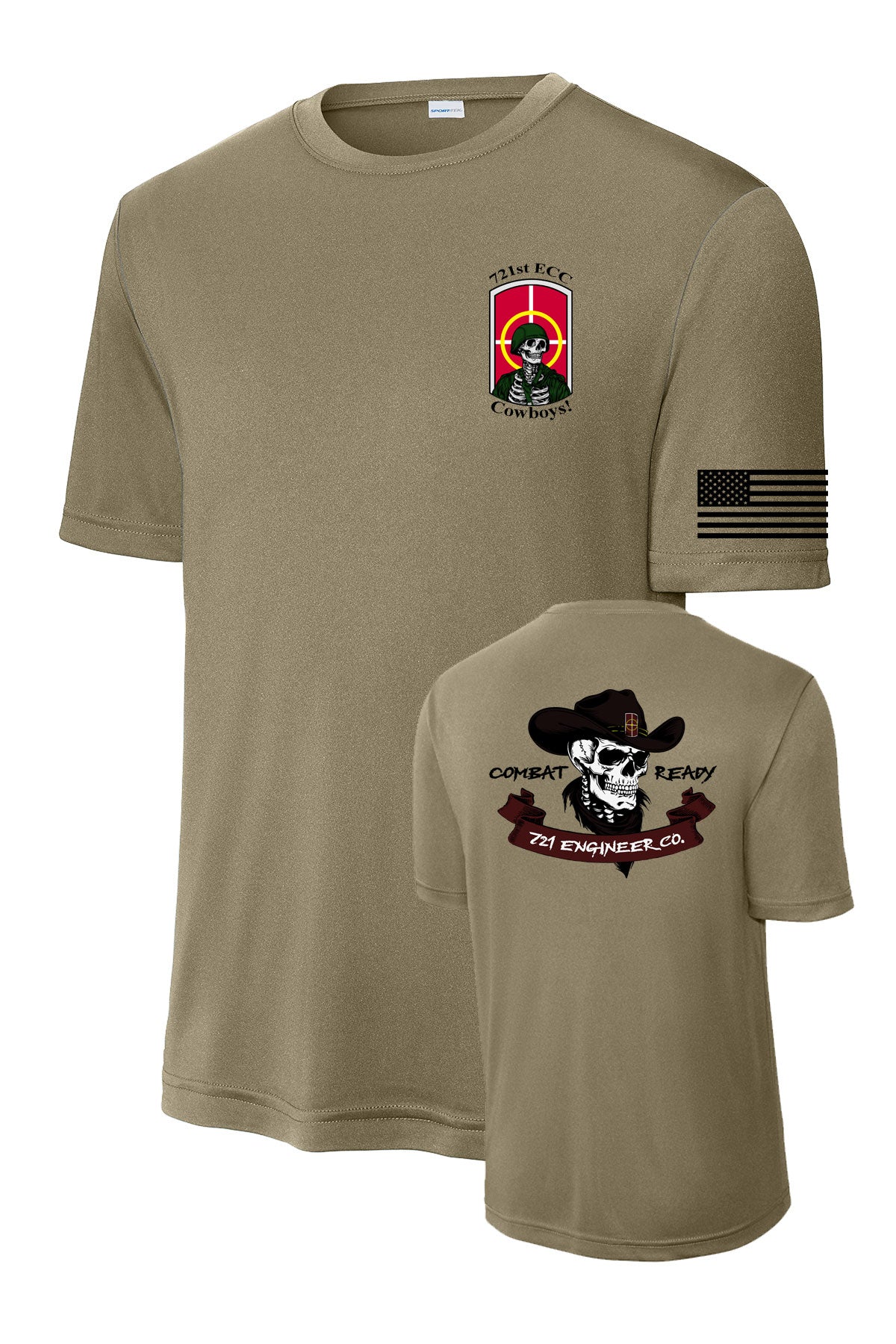Combat Ready Sports Tee w/ Multi Color Print