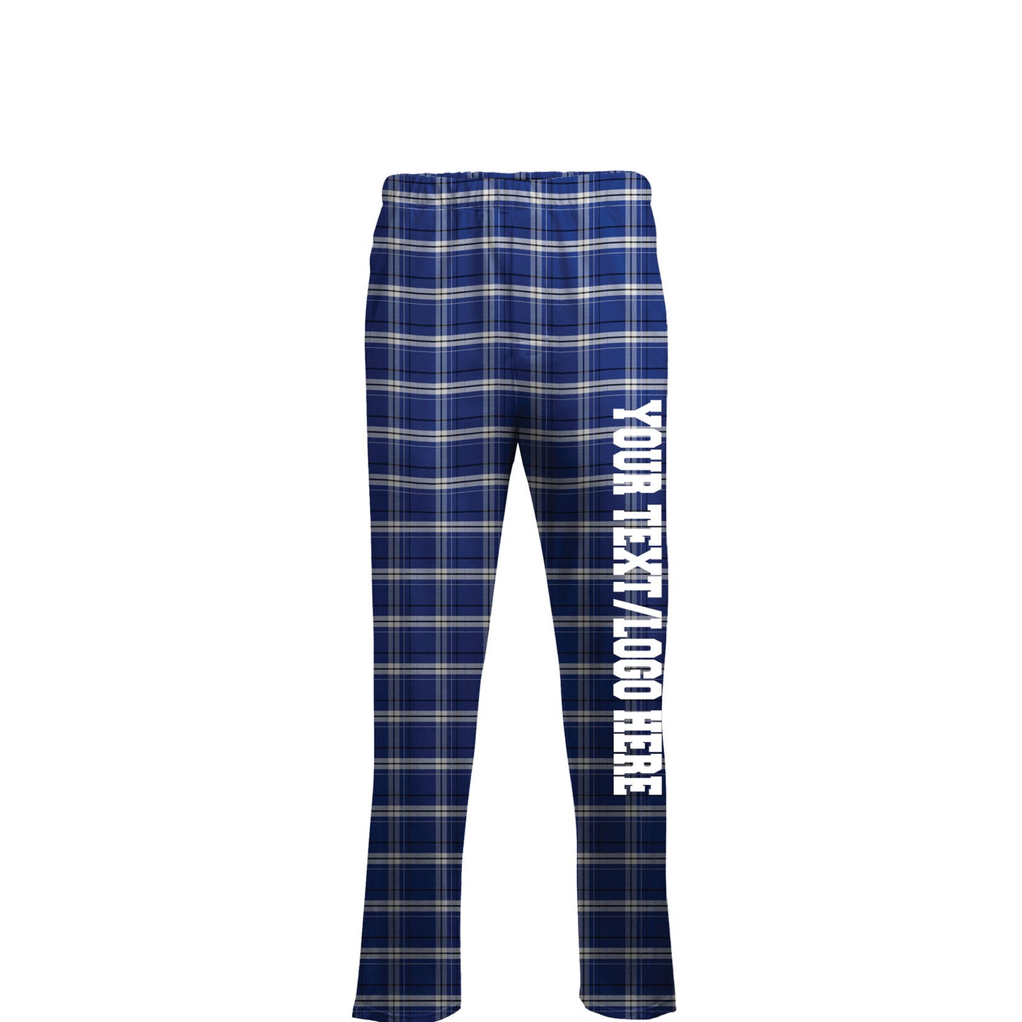 Boxercraft Unisex Flannel Pants Royal Blue Caring Flannel Pants with Custom Text
