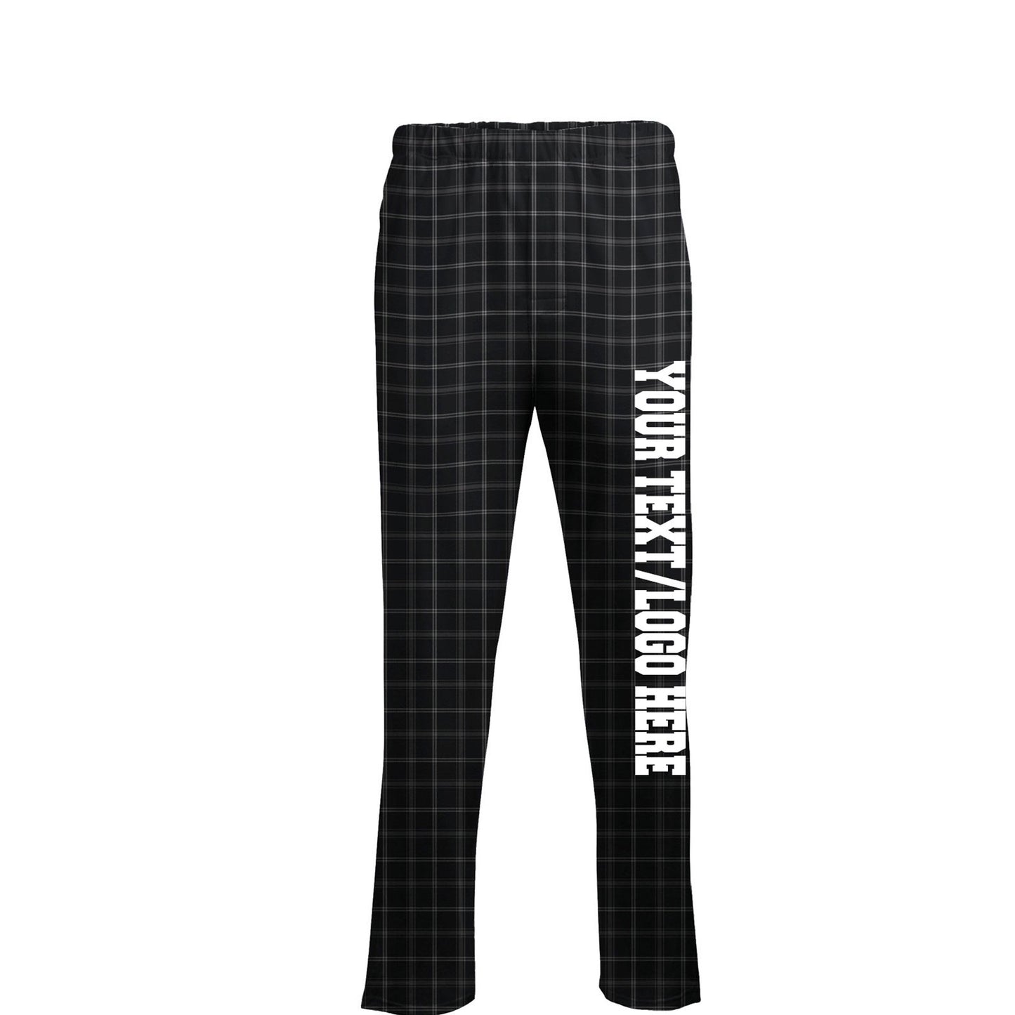Boxercraft Unisex Flannel Pants Varsity Black Flannel Pants with Custom Text