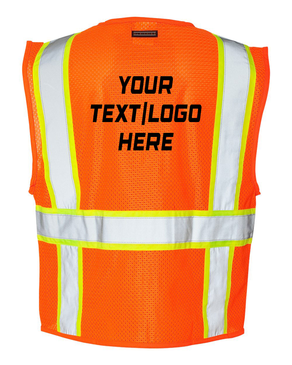 Kishigo - Ultra-Cool™ Solid Front Vest with Mesh Back - 1163-1164 Custom w/ Solid or Reflective Print