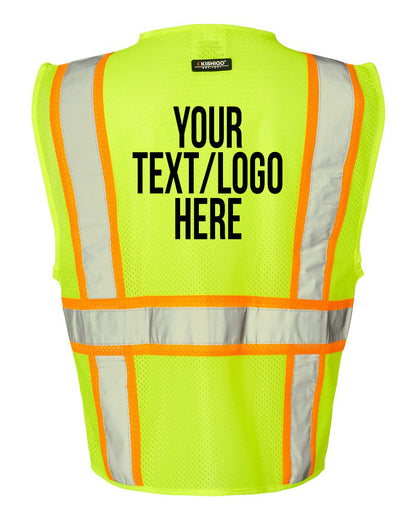 Kishigo - Ultra-Cool™ Multi-Pocket Vest - 1195-1196 Custom w/ Solid or Reflective Print