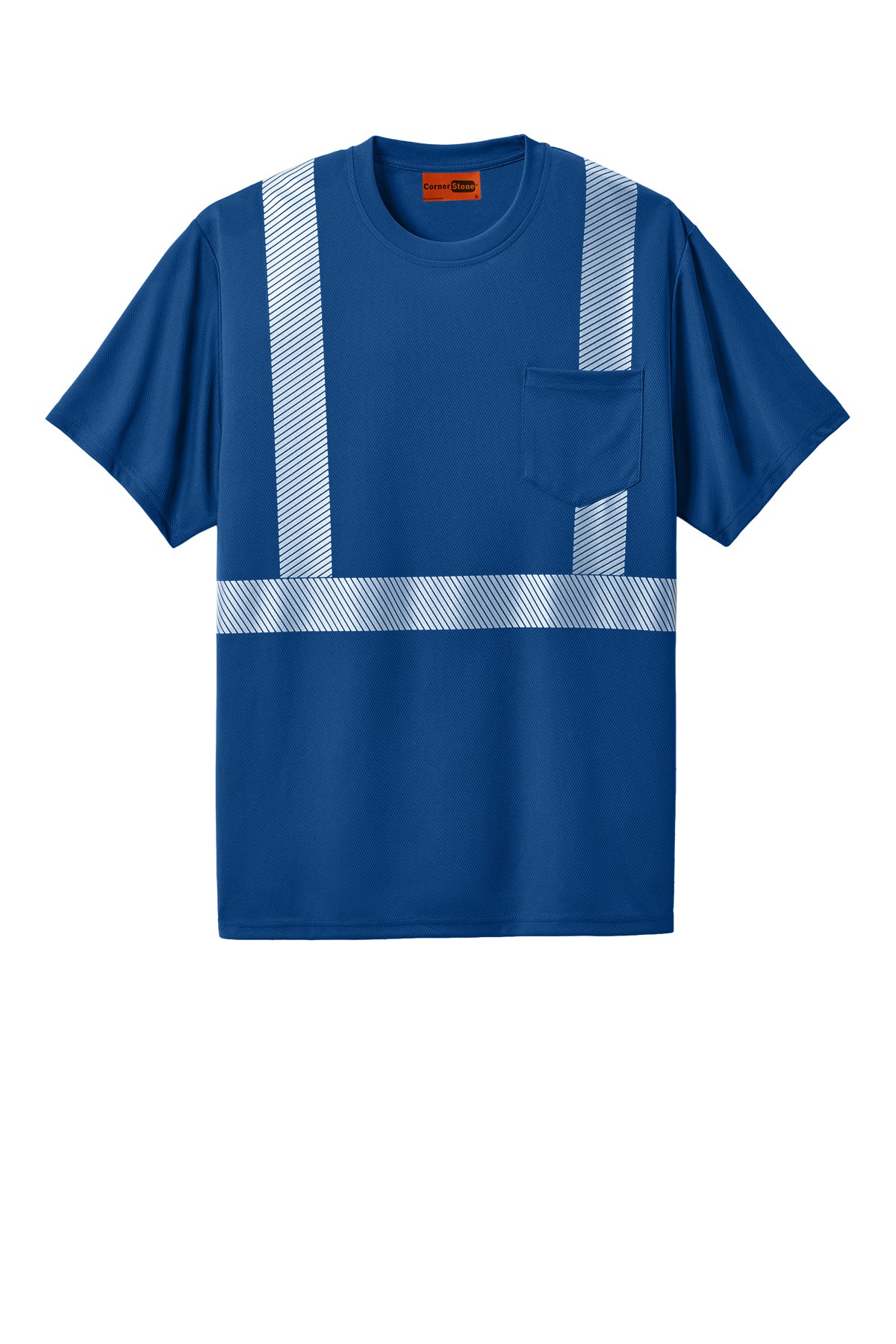 CS206 CornerStone® Enhanced Visibility Segmented Tape Tee Custom w/ Solid or Reflective Print