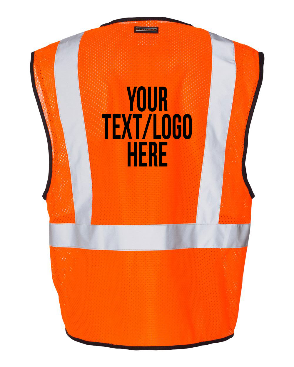Kishigo - Single Pocket Zipper Mesh Class 2 Vest - 1519-1520 Custom w/ Solid or Reflective Print