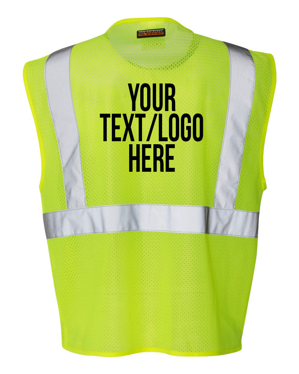 Kishigo - Clear ID Vest with Zipper Closure - 1532 Custom w/ Solid or Reflective Print