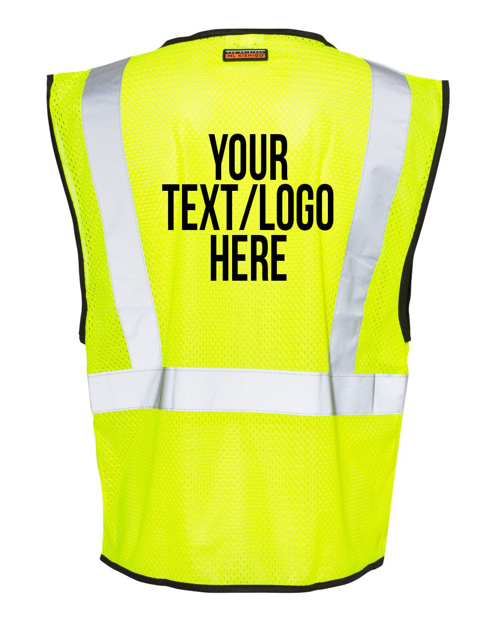 Kishigo - Zippered Mesh Economy Class 2 Vest - 1547-1548 Custom w/ Solid or Reflective Print