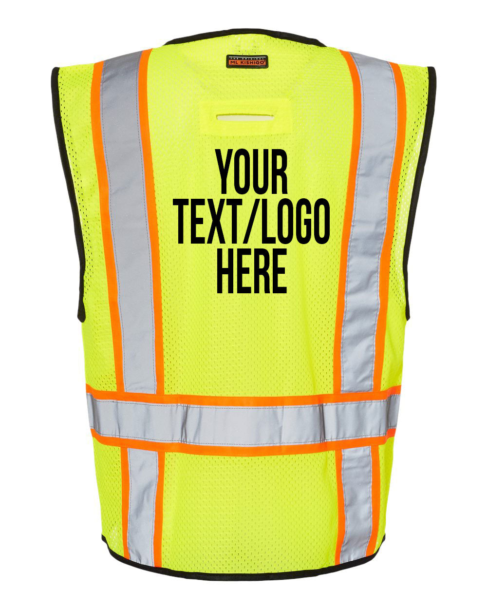 Kishigo - 6 Pocket Contrast Class 2 Vest - 1580-1581 Custom w/ Solid or Reflective Print
