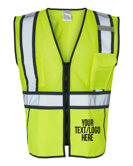 Kishigo - Standard Contrast Vest - 1595-1598 Custom w/ Regular or Reflective Print