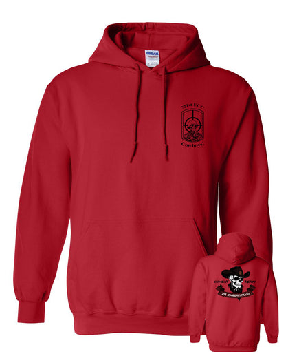Combat Ready Hooded Sweatshirt with Single Colored Print