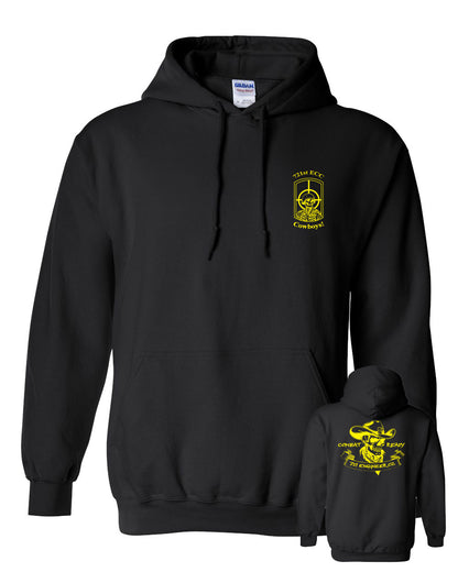 Combat Ready Hooded Sweatshirt with Single Colored Print