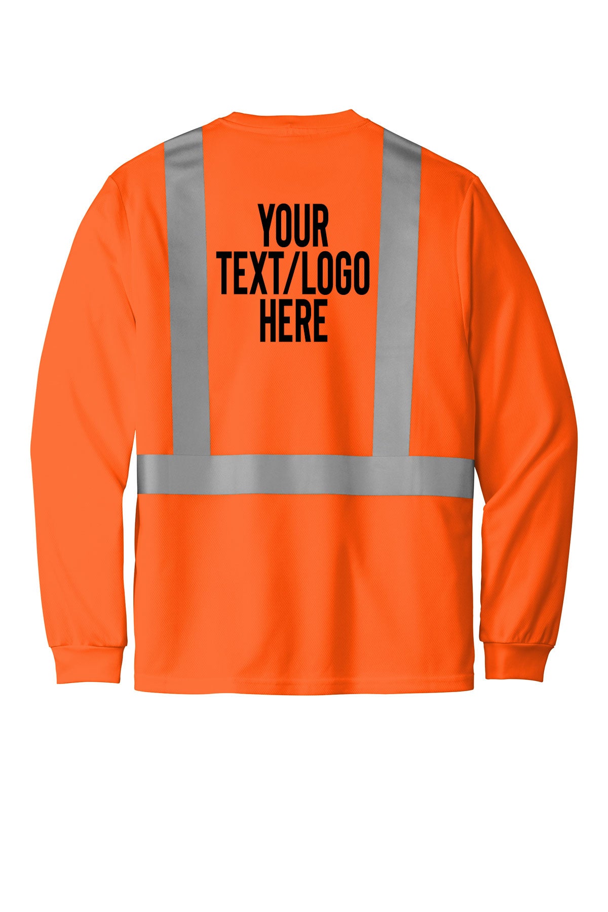 CS201 CornerStone® ANSI 107 Class 2 Mesh Long Sleeve Tee Custom w/ Solid or Reflective Print