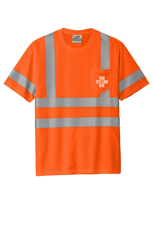 CS202  CornerStone® ANSI 107 Class 3 Mesh Tee Custom w/ Solid or Reflective Print