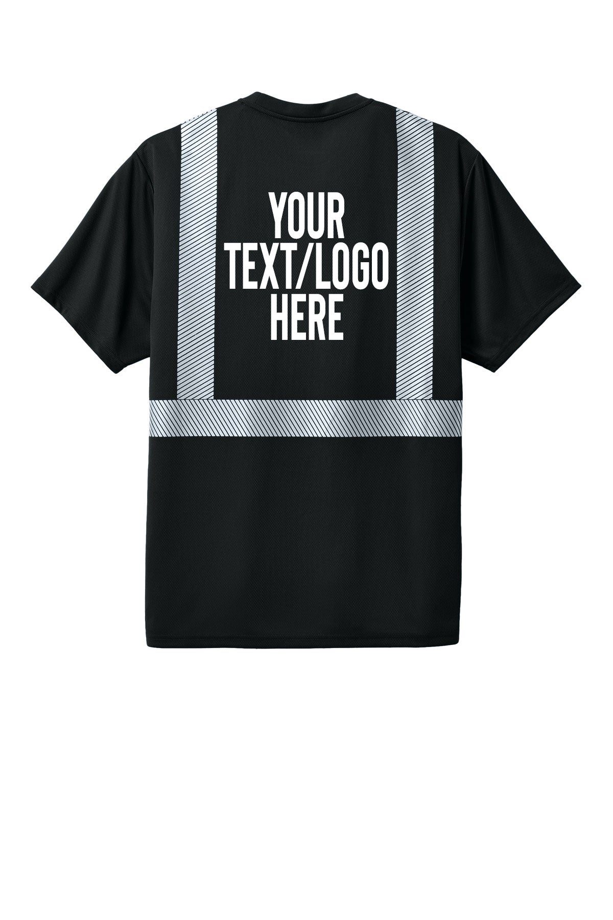 CS206 CornerStone® Enhanced Visibility Segmented Tape Tee Custom w/ Solid or Reflective Print