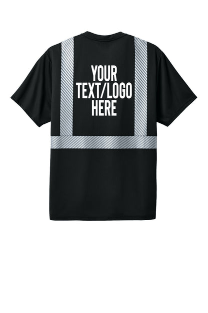 CS206 CornerStone® Enhanced Visibility Segmented Tape Tee Custom w/ Solid or Reflective Print