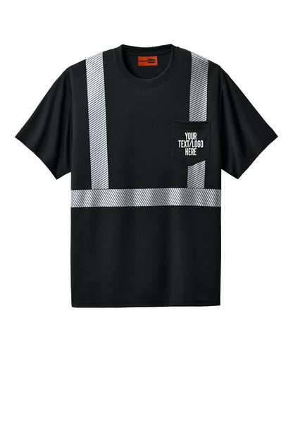 CS206 CornerStone® Enhanced Visibility Segmented Tape Tee Custom w/ Solid or Reflective Print