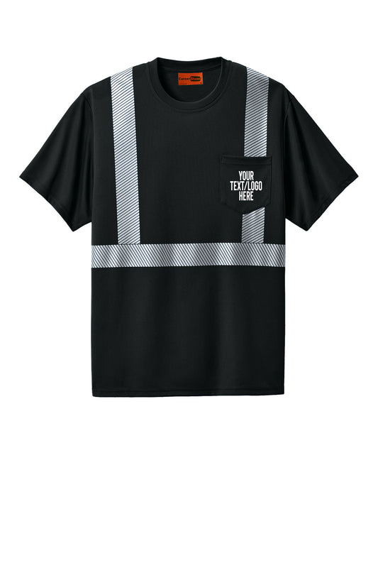 CS206 CornerStone® Enhanced Visibility Segmented Tape Tee Custom w/ Solid or Reflective Print