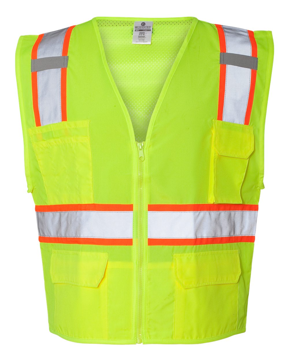 Kishigo - Ultra-Cool™ Solid Front Vest with Mesh Back - 1163-1164 Custom w/ Solid or Reflective Print