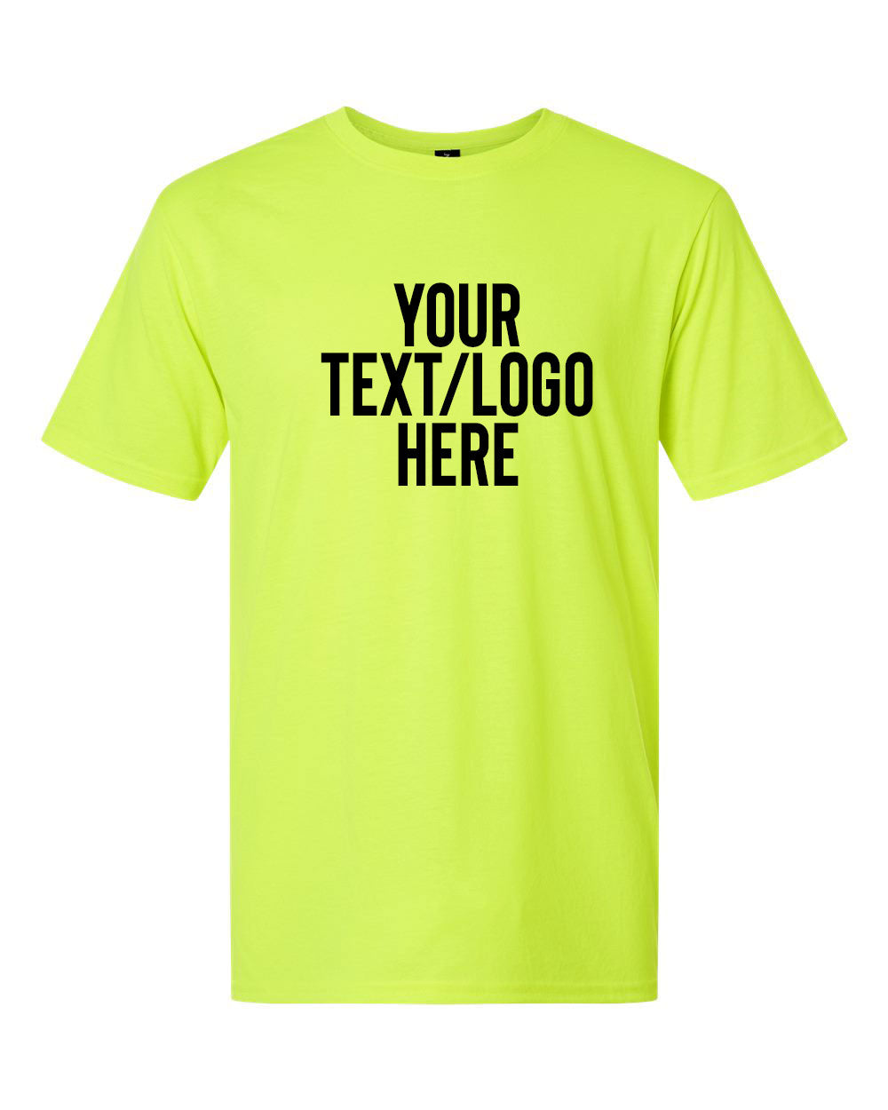 Gildan 2000 Safety Green Cotton T-Shirt Meets ANSI / ISEA 107 Standards Tee