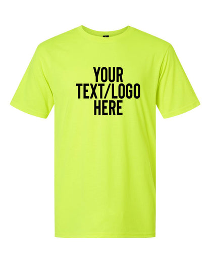 Gildan 2000 Safety Green Cotton T-Shirt Meets ANSI / ISEA 107 Standards Tee