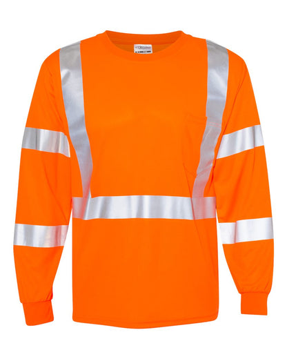 Kishigo - Long Sleeve Class 3 T-Shirt - 9145-9146 Custom w/ Solid or Reflective Print