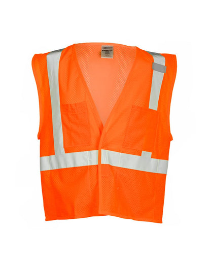 Kishigo - 4 Pocket Hook-and-Loop Mesh Vest - 1083-1084 Custom w/ Solid or Reflective Print