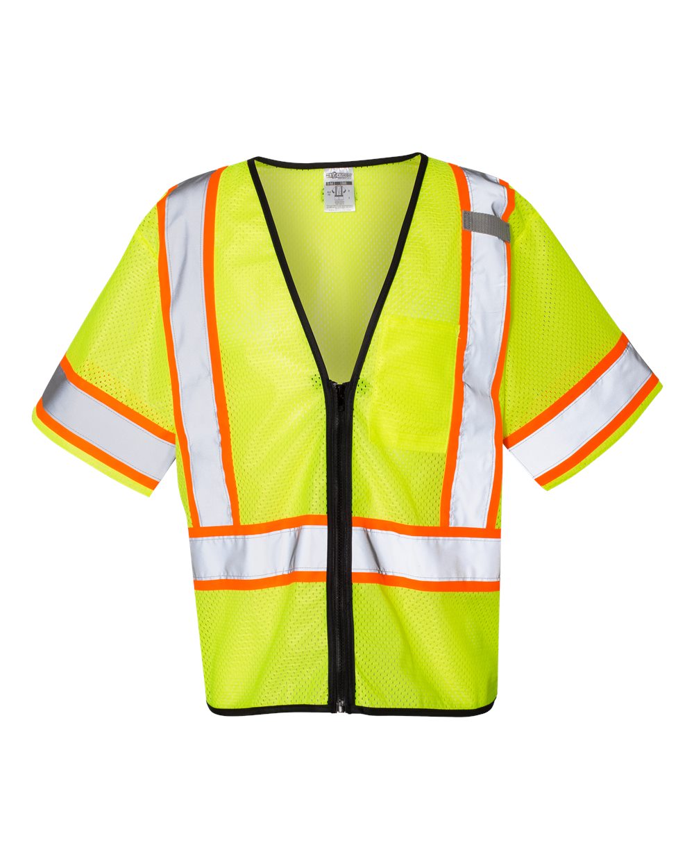 Kishigo - Class 3 Mesh Zippered Vest - 1565-1566 Custom w/ Solid or Reflective Print