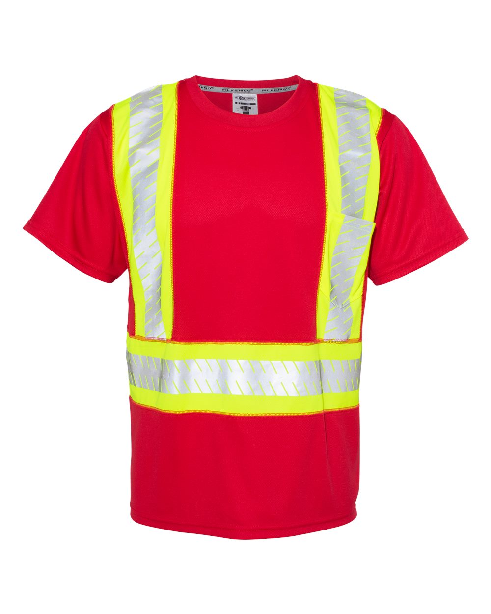 Kishigo - EV Series® Enhanced Visibility Contrast Pocket T-Shirt - B200-204 Custom w/ Solid or Reflective Print