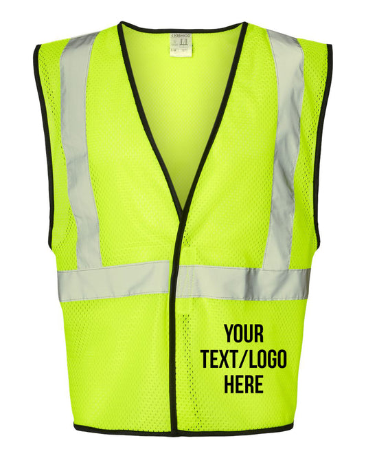 Kishigo - Hook-and-Loop Mesh Vest - 1571-1572 Custom w/ Solid or Reflective Print