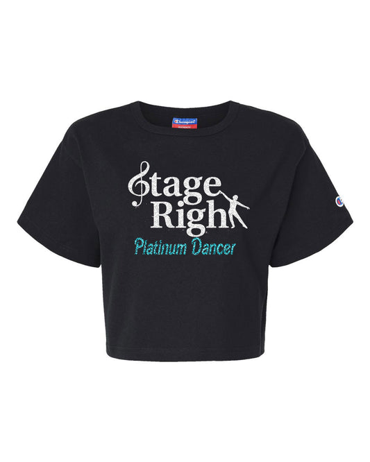 Stage Right Platinum Bella + Canvas Women’s Flowy Crop Tee 8882