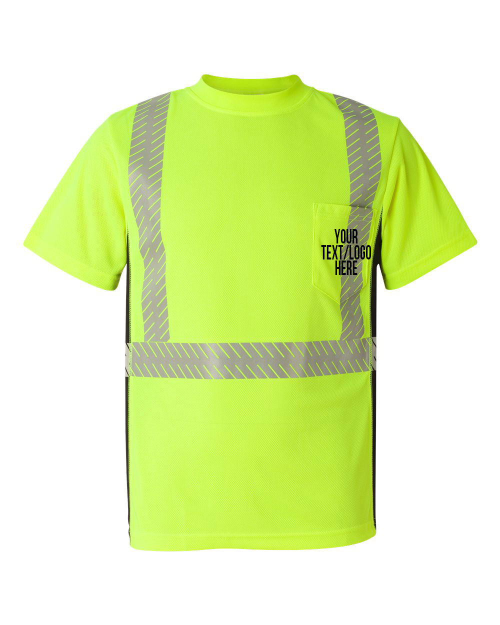 Kishigo - Premium Black Series® Breathable Tape Class 2 T-Shirt - 9114-9115 Custom w/ Solid or Reflective Print