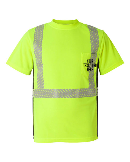 Kishigo - Black Bottom Class 2 T-Shirt - 9162 Custom w/ Solid or Reflective Print