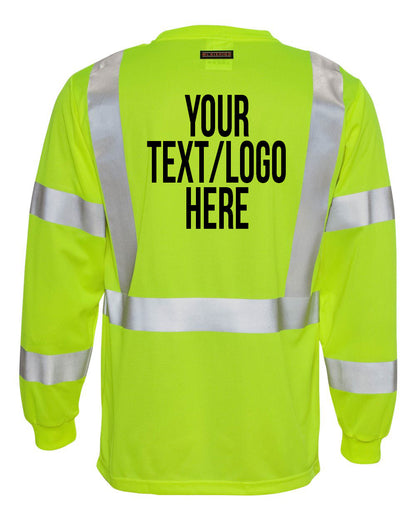 Kishigo - Long Sleeve Class 3 T-Shirt - 9145-9146 Custom w/ Solid or Reflective Print