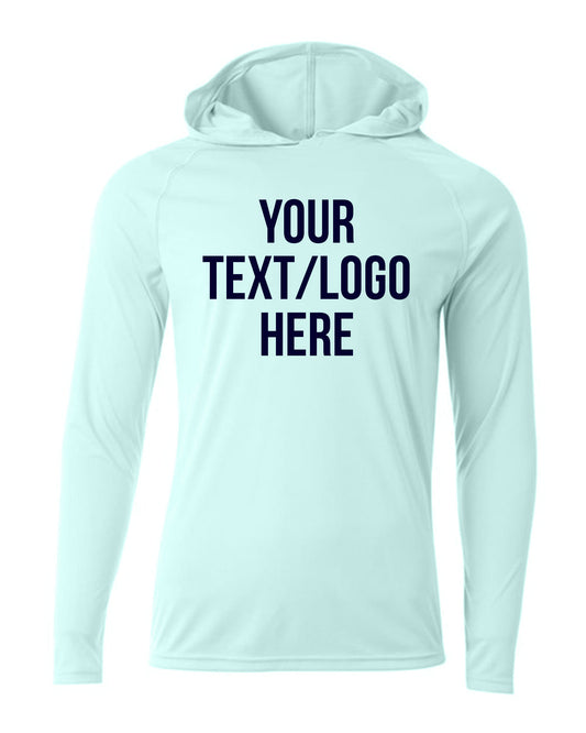 A4 Cooling Performance Long Sleeve Hooded Tee 44+ UPF - N3409