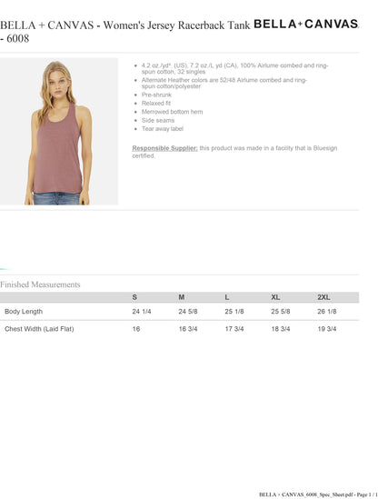 Little Sparrow Bella + Canvas Racerback Tank