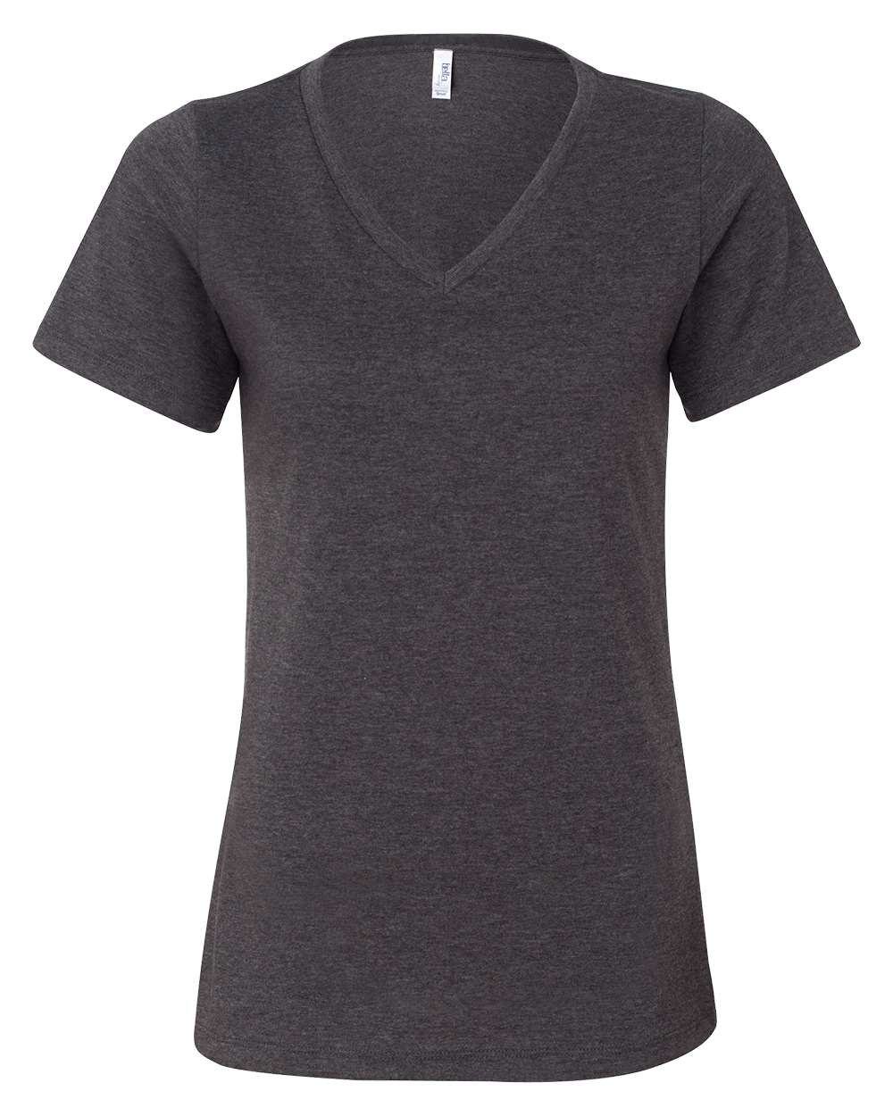 Customized BELLA + CANVAS - Women's Relaxed Heather CVC V-Neck Tee - 6405CVC
