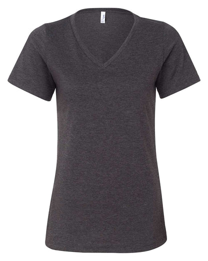 Customized BELLA + CANVAS - Women's Relaxed Heather CVC V-Neck Tee - 6405CVC