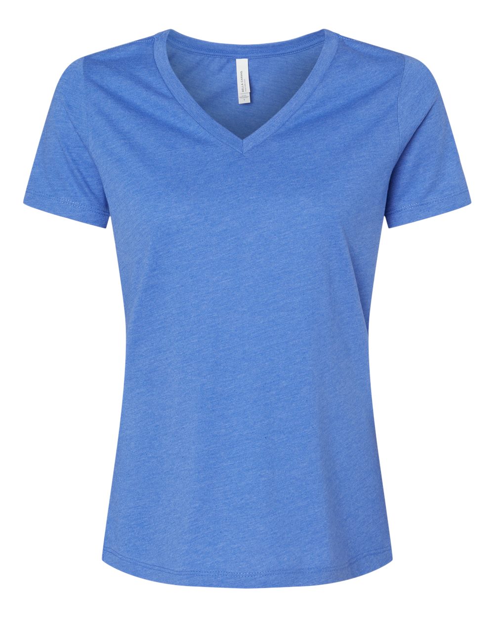 Customized BELLA + CANVAS - Women's Relaxed Heather CVC V-Neck Tee - 6405CVC