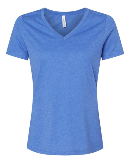 Customized BELLA + CANVAS - Women's Relaxed Heather CVC V-Neck Tee - 6405CVC